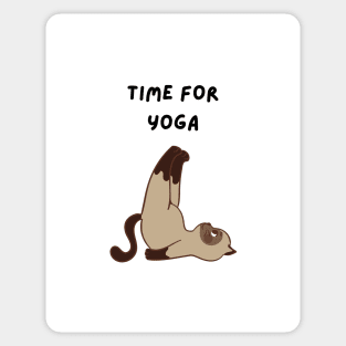 Time for Yoga Cat Sticker